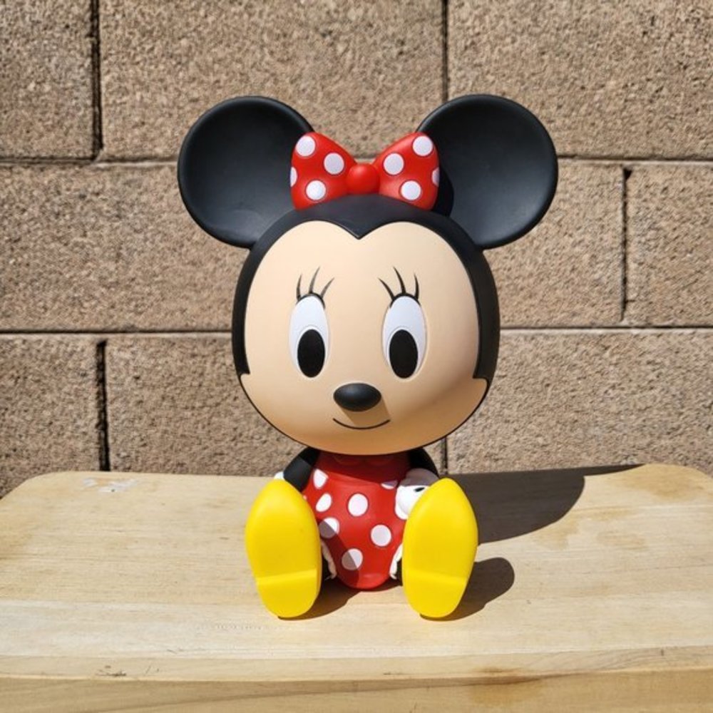 Disney Baby Minnie Mouse Sitting PVC Figural Coin‎ Bank 8" Savings Home Decor